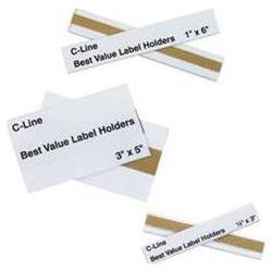 C-Line Products, Inc. Label Holders, 1/2 x 3, 50 Holders/Pack (CLI87607)