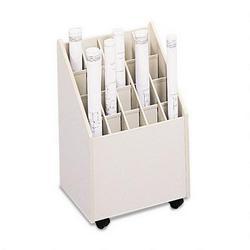 Safco Products Laminate Mobile Roll File, 20 2-3/4x2-3/4 Bins, 15-1/4wx 13-1/8dx23-1/4h, Putty (SAF3082)