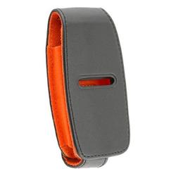 Eforcity Leather Case w/ Belt Clip for Samsung YP-T9, Black