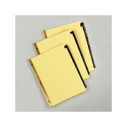 Universal Office Products Leather Look Tab Dividers, Mylar Reinforced, Gold Printed Jan. Dec Tabs, 12/Set (UNV20823)