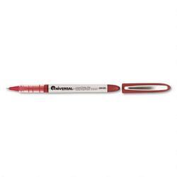 Universal Office Products Liquid Ink Roller Ball Pen, Extra Fine Point, Red Ink (UNV29122)