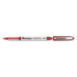 Universal Office Products Liquid Ink Roller Ball Pen, Fine Point, Red Ink (UNV29112)