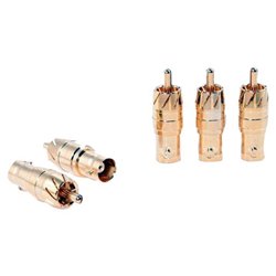 Monster MONSTER VA FBMR-H MKII High Performance BNC to RCA Video Adapters (5 pk female BNC to male RCA adapters)
