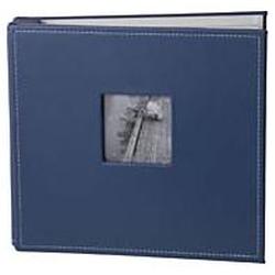 Making Memories Postbound Leather Cover Album With Window 12X12-Navy