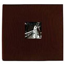 Making Memories Postbound Linen Fabric Cover Album With Window 12X12-Chocolate