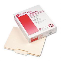 Universal Office Products Manila File Folders, 1 Ply Top Tabs, 1/3 Cut, 2nd Position, Letter Size, 100/Box (UNV12122)