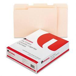Universal Office Products Manila File Folders, 1 Ply Top Tabs, 1/3 Cut, Assorted, Letter Size, 100/Box (UNV12113)