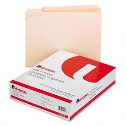 Universal Office Products Manila File Folders, 1 Ply Top Tabs, 1/5 Cut, Assorted, Letter Size, 100/Box (UNV12115)