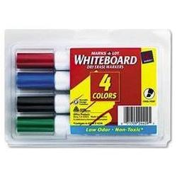 Avery-Dennison Marks A Lot® Chisel Tip Whiteboard Marker, Four Color Set (AVE24409)