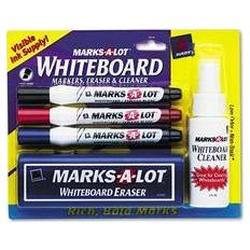 Avery-Dennison Marks A Lot® EverBold® Whiteboard Markers, Eraser and Cleaner Set (AVE29830)