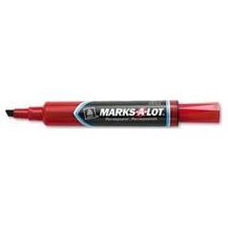 Avery-Dennison Marks A Lot® Regular Chisel Tip Permanent Marker, Red Ink (AVE07887)