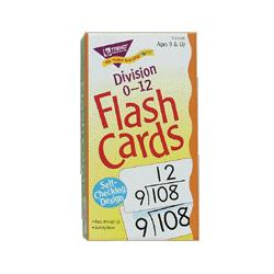 Trend Enterprises Math Flash Cards, Division, 0 To 12, 3 x5-7/8 (TEIT53106)