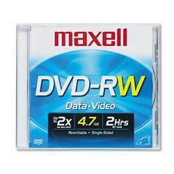 Maxell Corp. Of America Maxell 2x DVD-RW Media - 4.7GB - 1 Pack (635114)