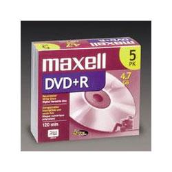 Maxell Corp. Of America Maxell 4x DVD-R Media - 4.7GB - 5 Pack