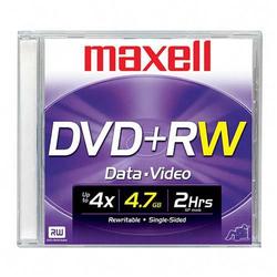 Maxell Corp. Of America Maxell 4x DVD+RW Media - 4.7GB - 1 Pack (634012)