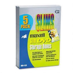 Maxell Corp. Of America Maxell DVD-SL5 DVD Slim Storage Boxes - Book Fold - Silver