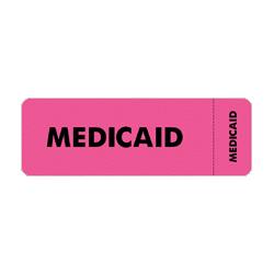 Tabbies Medicaid Insurance Labels, 3 x1 , Pink (TAB03090)