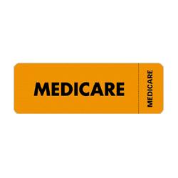 Tabbies Medicare Insurance Labels, 3 x1 , Orange (TAB03080)