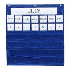 Pacon Corporation Monthly Calendar Pocket Chart, 25 x28 , Blue (PAC20200)