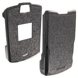 Wireless Emporium, Inc. Motorola V3/V3m/V3c Black Chrome Glitter Snap-On Protector Case Faceplate
