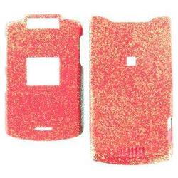 Wireless Emporium, Inc. Motorola V3xx Red Glitter Snap-On Protector Case Faceplate
