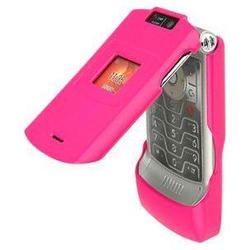 Wireless Emporium, Inc. Motorola V3xx Rubberized Protector Case w/Clip (Hot Pink)