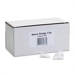 Esselte Pendaflex Corp. Name Badge Clips, Clear, 100/Box (DYM30887)