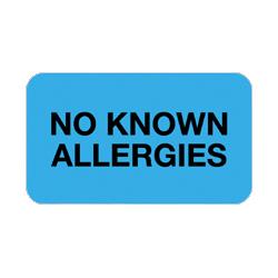Tabbies No Known Allergies, Label, 1-1/2 x7/8 , Blue (TAB01510)