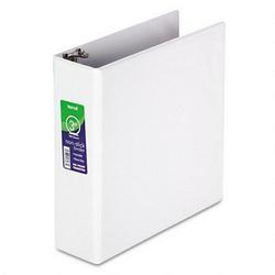Samsill Corporation Non Stick Round Ring Poly View Binder for 11 x 8 1/2 Sheets, 3 Cap., White (SAM18487)