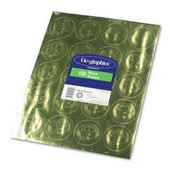 Geographics Official Seal of Excellence Embossed Self Adhesive Gold Foil Seals, 100/Pack (GEO20014