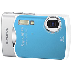 OLYMPUS AMERICA Olympus Stylus 850 SW 8 Megapixel Shock & Waterproof Everyday Life Digital Camera - Blue