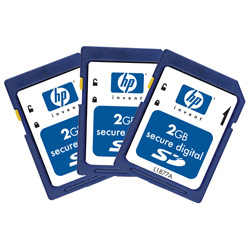 PNY MEMORY PNY HP 2GB Secure Digital Card - (3 Per Pack) - 2 GB