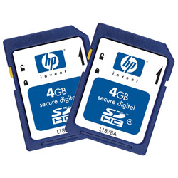 PNY MEMORY PNY HP 8GB Secure Digital Card Twin Pack (2 x 4GB)
