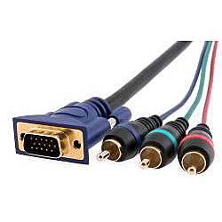 PTC 6ft Gold Series VGA(m) to 3 RCA(m) RGB Cable
