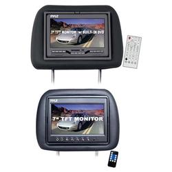 Pyle PYLE PLD7HB 7 Pair of Headrest Monitors with Single DVD Player