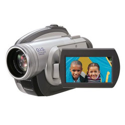PANASONIC CAMCORDERS Panasonic DVD Palmcorder Camcorder with Optical Image Stabilizer, 32x Optical Zoom and SD Card Slot, Records to 8cm DVD Disc (Included)