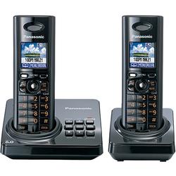 Panasonic KX-TG8232B Cordless Phone - 1 x Phone Line(s) - Black