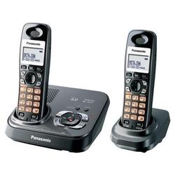 Panasonic KX-TG9332T Cordless Phone - 1 x Phone Line(s) - Black, Metallic