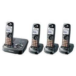 Panasonic KX-TG9334T Cordless Phone - 1 x Phone Line(s) - Black, Metallic