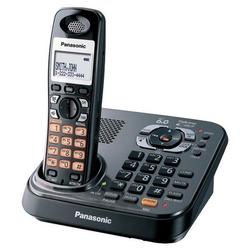 Panasonic KX-TG9341T Cordless Phone - 1 x Phone Line(s) - Black, Metallic