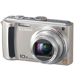 Panasonic Digi Cams Panasonic Lumix DMC-TZ5S 9 Megapixel Digital Camera with 28mm Wide-Angle Lens, 10x Optical Zoom, 3 LCD and HD Output - Silver