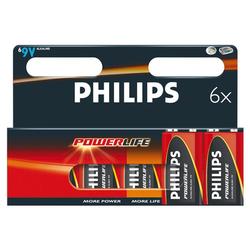 Philips USA 9V/6 PHILIPS PowerLife Alkaline Battery Retail Pack