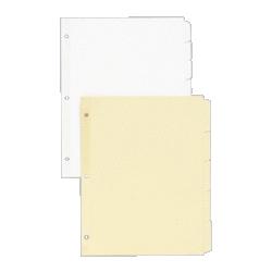 Sparco Products Plain Tab Indexes, 5-Tab, 11 x8-1/2 , White (SPR01817)