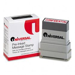 Universal Office Products Pre Inked One Color CONFIDENTIAL Stamp, Red, 1 1/2 x 1/2 Impression Size (UNV10003)