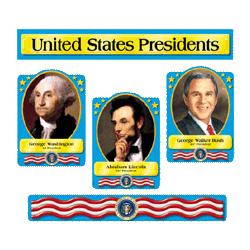 Trend Enterprises Presidents Bulletin Board, 43 Presidential Cards, 8-5/8 x6 (TEIT8065)