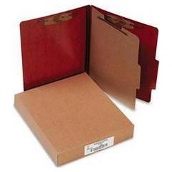 Acco Brands Inc. Presstex® 20 Point Classification Folders, Letter, 4 Section, Red, 10/Box (ACC15004)