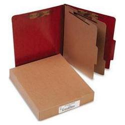 Acco Brands Inc. Presstex® 20 Point Classification Folders, Letter, 6 Section, Red, 10/Box (ACC15006)