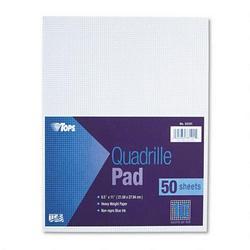 Tops Business Forms Quadrille Pad, 8 1/2 x 11, 10 Squares/Inch, 20 lb., 50 Sheets/Pad (TOP33101)