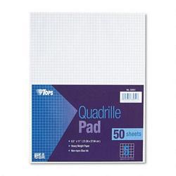 Tops Business Forms Quadrille Pad, 8 1/2 x 11, 5 Squares/Inch, 20 lb., 50 Sheets/Pad (TOP33051)