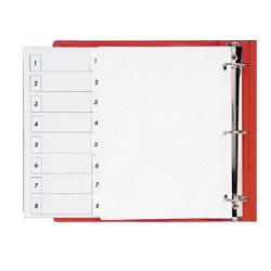 Sparco Products Quick Index Dividers, 1-10, 10 Tab, Clear (SPR01834)